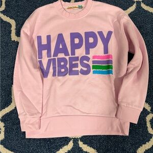 Vintage Havana Pink 'Happy Vibes' Sweatshirt